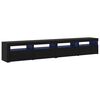 vidaXL Conjunto de mueble de TV 3 uds. Roble Negro
