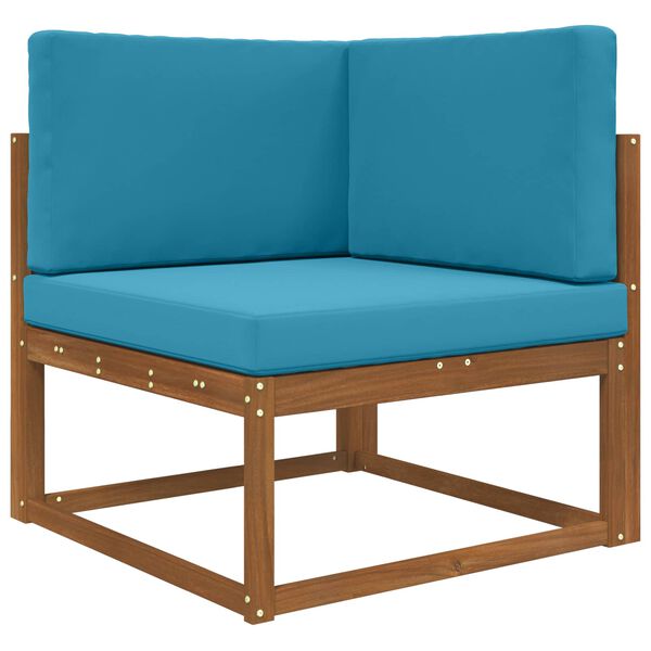 vidaXL Coj&iacute;n para sof&aacute; de exterior 3 pcs Azul Royal Poli&eacute;ster