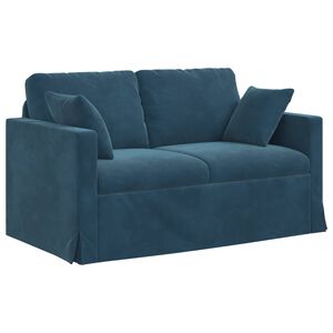 vidaXL Sof&aacute; Azul 138 x 78 x 80 cm Terciopelo