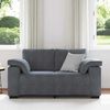 vidaXL Sofá Loveseat gris oscuro 120 cm terciopelo