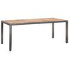 vidaXL Set de comedor de jard&iacute;n 9 pzas y cojines rat&aacute;n sint&eacute;tico gris