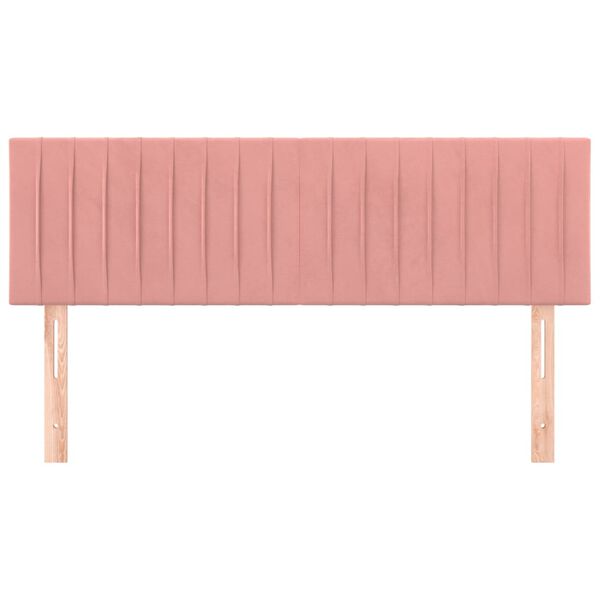 vidaXL Cabeceros terciopelo rosa 144x5x78/88 cm