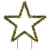 vidaXL Estrella de luz decorativa Navidad con estacas 80 LED 60 cm