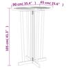 vidaXL Mesa y taburetes altos plegables 5 piezas madera maciza de teca