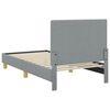vidaXL Cama para ni&ntilde;os con cabecero Gris Claro 80 x 160 cm tela