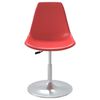 vidaXL Sillas de comedor giratorias 4 unidades PP rojo