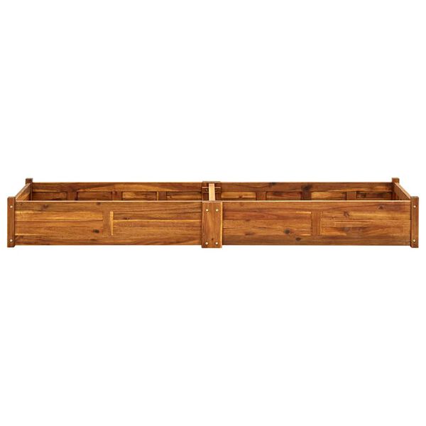 vidaXL Arriate de madera de acacia 200x50x25 cm