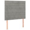 vidaXL Cama box spring con colch&oacute;n terciopelo gris claro 100x200 cm