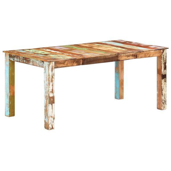 vidaXL Mesa de comedor de madera maciza reciclada 180x90x76 cm