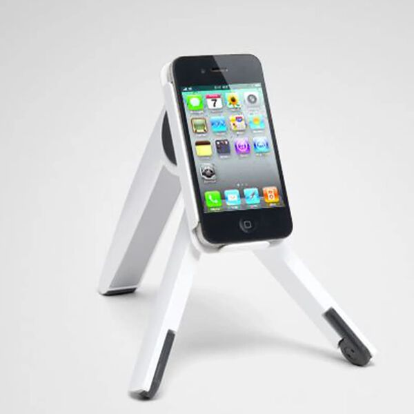 ErgoLine Soporte de port&aacute;til/tablet Cricket blanco y plata 20x5x2,4 cm