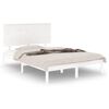 vidaXL Estructura de cama sin colch&oacute;n madera de pino blanca 120x200 cm