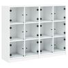 vidaXL Estanter&iacute;a con puertas madera de ingenier&iacute;a negro 136x37x109 cm