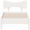 vidaXL Estructura cama sin colch&oacute;n madera maciza pino blanca 100x200cm