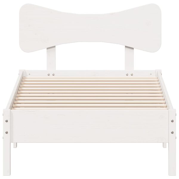 vidaXL Estructura cama sin colch&oacute;n madera maciza pino blanca 100x200cm