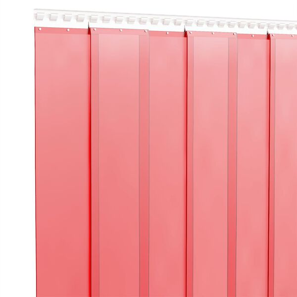 vidaXL Tira de cortina para puertas PVC rojo 200x1,6 mm 10 m