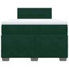 vidaXL Cama box spring con colch&oacute;n terciopelo verde oscuro 120x200 cm