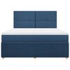 vidaXL Cama box spring con colch&oacute;n tela azul 180x200 cm