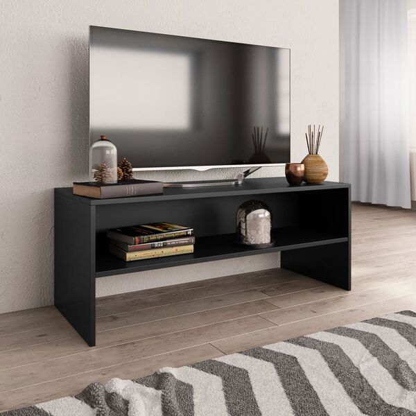 vidaXL Mueble para TV madera contrachapada negro100x40x40 cm