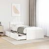 vidaXL Estructura de cama sin colchón madera maciza blanca 75x190 cm