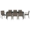 vidaXL Conjunto de Comedor de Jard&iacute;n 9 pcs Gris rat&aacute;n sint&eacute;tico