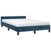 vidaXL Estructura de cama sin colch&oacute;n terciopelo azul oscuro 120x190cm