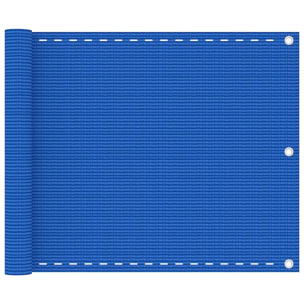 vidaXL Toldo para balc&oacute;n HDPE azul 75x300 cm