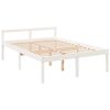 vidaXL Cama personas mayores cabecero madera maciza blanco 120x200 cm