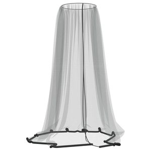 vidaXL Mosquitera para sombrilla 220 malla negra &Phi;300x230 cm