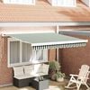 vidaXL Toldo Retr&aacute;ctil Verde y 300 x 250 cm Tela y Metal