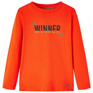 vidaXL Camiseta infantil de manga larga naranja brillo 104
