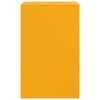 vidaXL Mesita de noche acero amarillo mostaza 34,5x39x62 cm