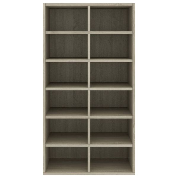 vidaXL Mueble zapatero de madera contrachapada Sonoma 54x34x100,5 cm