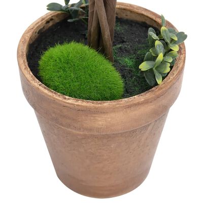 vidaXL Plantas de boj artificial 2 uds forma bola maceta verde 41 cm