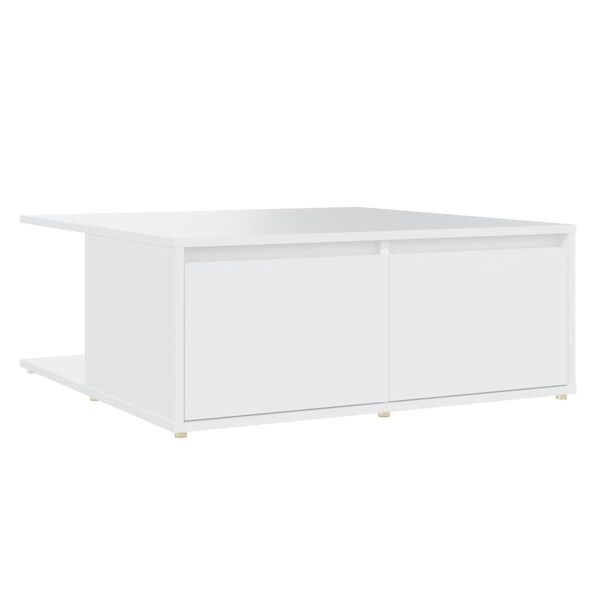 vidaXL Mesa de centro madera contrachapada blanco 80x80x31 cm