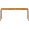 vidaXL Mesa de jard&iacute;n rat&aacute;n PE beige y madera de acacia 190x90x75 cm