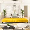 vidaXL Sofá cama de 2 plazas terciopelo amarillo