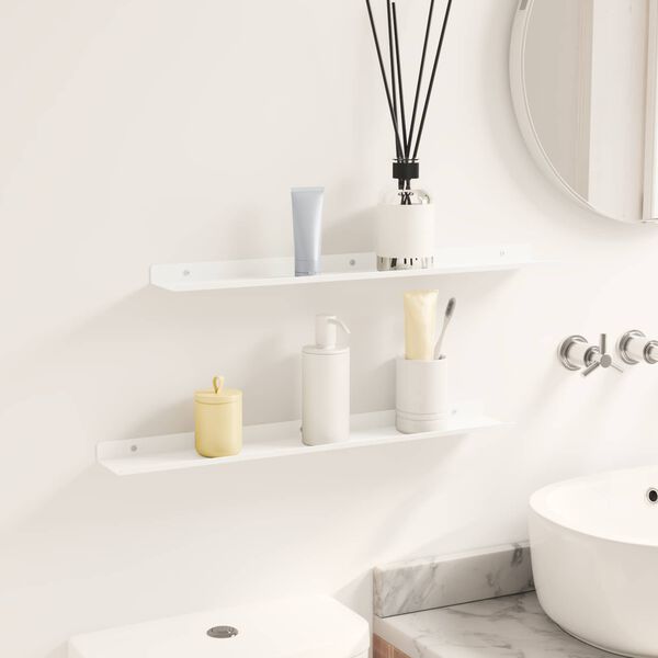 vidaXL Estante flotante 2 pcs 60 x 8,5 x 2,5 cm Acero