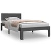 vidaXL Estructura de cama individual madera maciza gris 90x190 cm