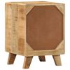 vidaXL Mesita de noche de madera maciza de mango rugosa 37x32x50 cm