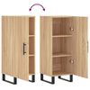 vidaXL Aparador madera contrachapada color roble Sonoma 34,5x34x90 cm
