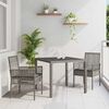 vidaXL Conjunto de Comedor de Jard&iacute;n 3 pcs Gris rat&aacute;n sint&eacute;tico