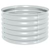 vidaXL Arriate de acero galvanizado plateado 80x80x44 cm