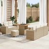 vidaXL Conjunto de sof&aacute; de jard&iacute;n con coj&iacute;n 8 pcs Beige y Crema