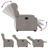 vidaXL Sill&oacute;n reclinable elevable tela gris taupe