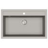 vidaXL Fregadero de cocina de granito con un seno gris