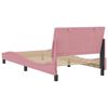 vidaXL Estructura de cama sin colch&oacute;n Hanko terciopelo rosa 100x200 cm