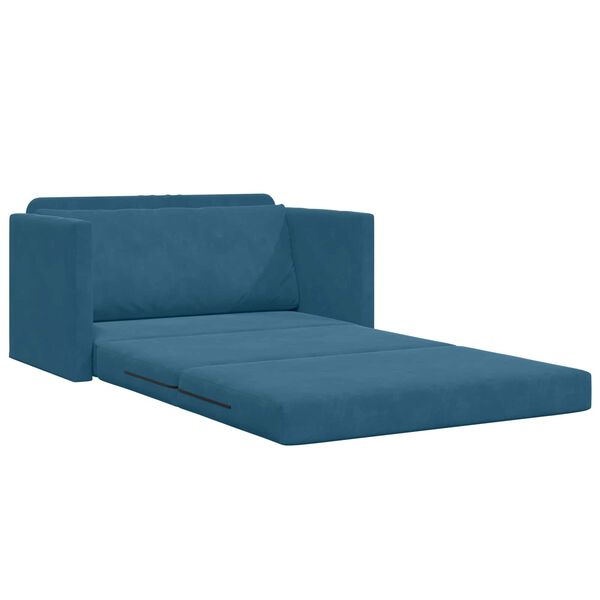 vidaXL Sof&aacute; cama 110cm Azul Terciopelo