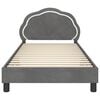 vidaXL Cama para niños con cabecero Gris oscuro 90 x 200 cm Terciopelo
