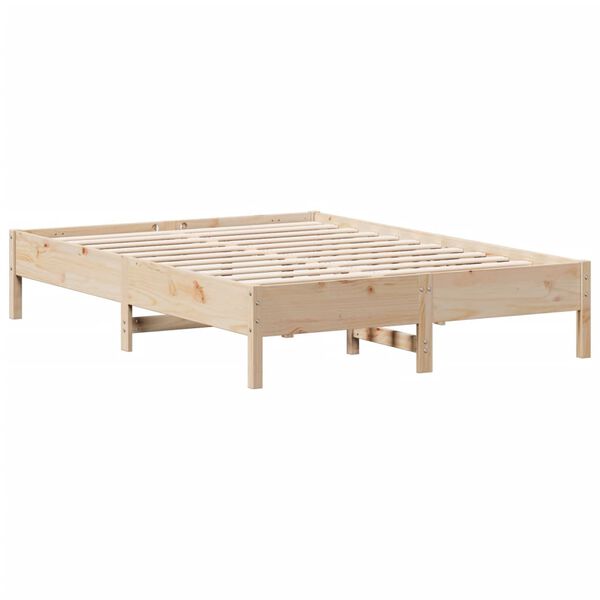 vidaXL Estructura de cama sin colchón madera de pino blanca 140x200 cm