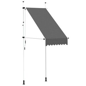 vidaXL Toldo retr&aacute;ctil de operaci&oacute;n manual gris antracita 100 cm